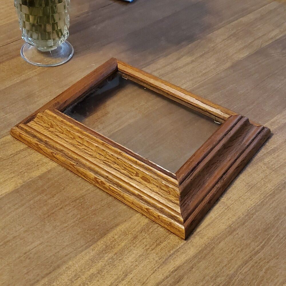 Wooden Frame With Mitered Corner Joints Multi-tiered Molded Edge